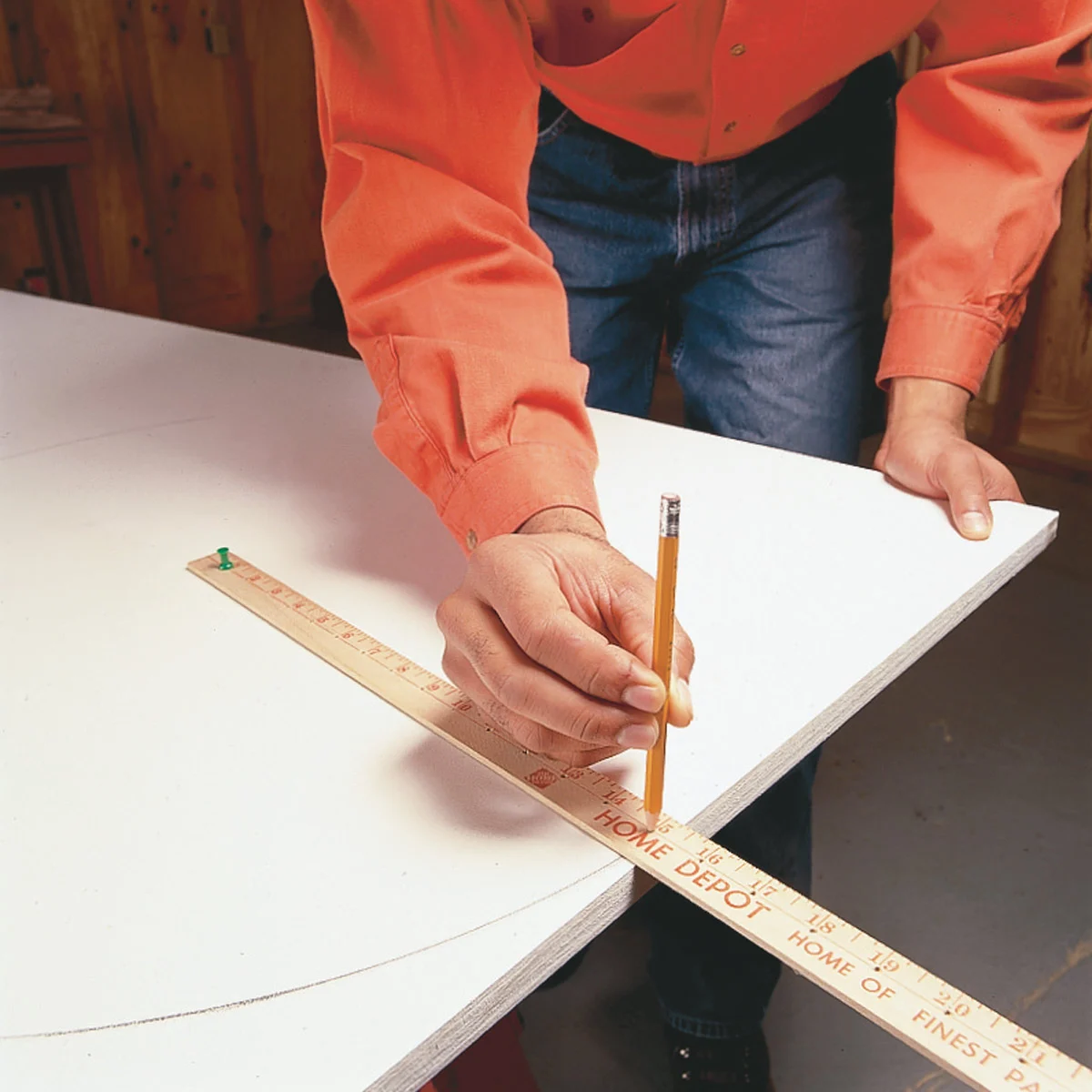 perfecte cirkel tekenen op hout